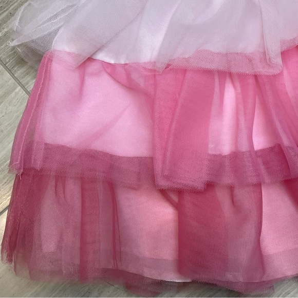 Janie and Jack Ombre Tiered Tulle Skirt Ballet Twirl Formal Holiday Trip Pink 2T - Picture 4 of 13